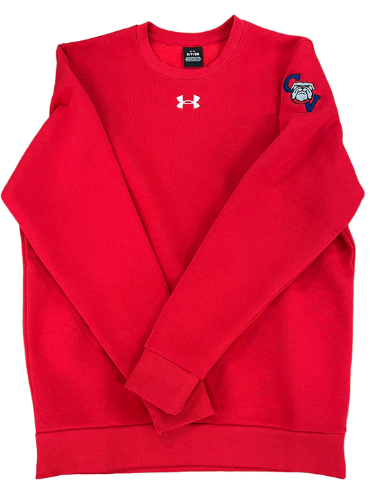 Crewneck-Embroidered Sleeve